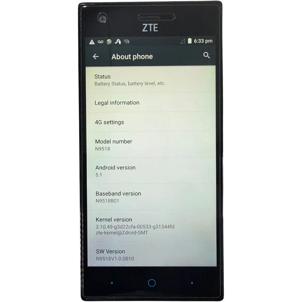 ZTE Warp Elite N9518‎ Boost Mobile Android Smartphone Black Working